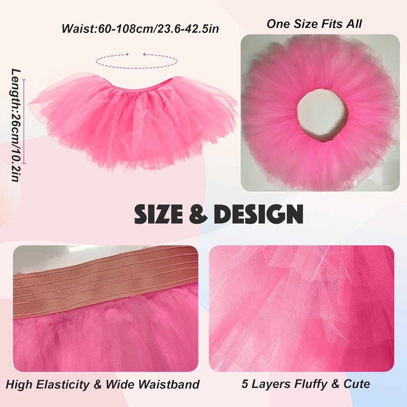 ILHSTY 3 Pack Women Teens Adult Tutu Skirt, 5 Layers Puffy Classic Tulle Tutus Skirts for Women Ballet Run Party Halloween Costume - Image 4